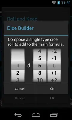 Quick Dice Roller android App screenshot 1